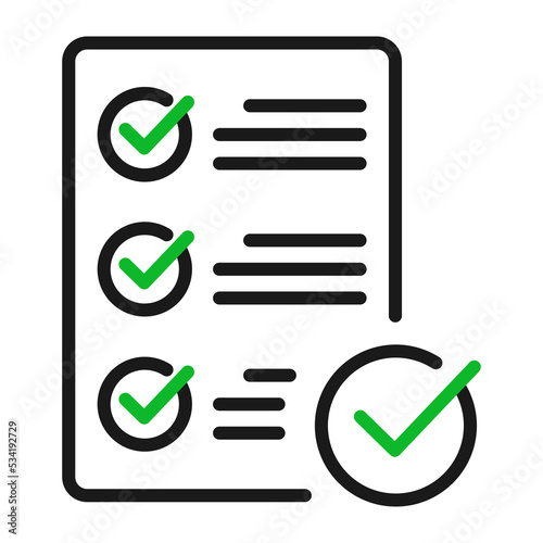 Assessment checklist icon. Feedback Or checklist concept vector illustration