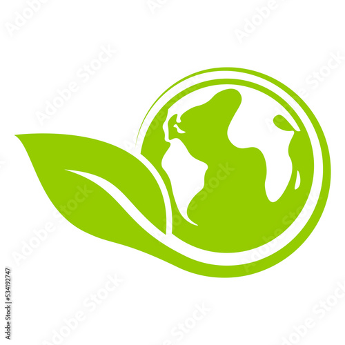 Eco environment electric icon. Green earth concept vector illustration