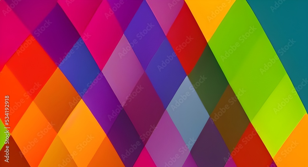 Colorful abstract geometric pattern design in retro style.