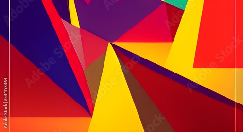 Colorful abstract geometric pattern design in retro style.