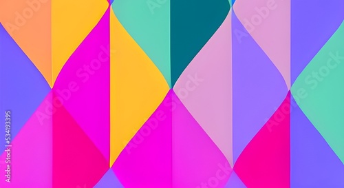 Colorful abstract geometric pattern design in retro style.
