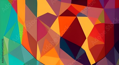 Colorful abstract geometric pattern design in retro style.