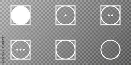 Laundry washing symbols, icons for drying. Vector illustration.