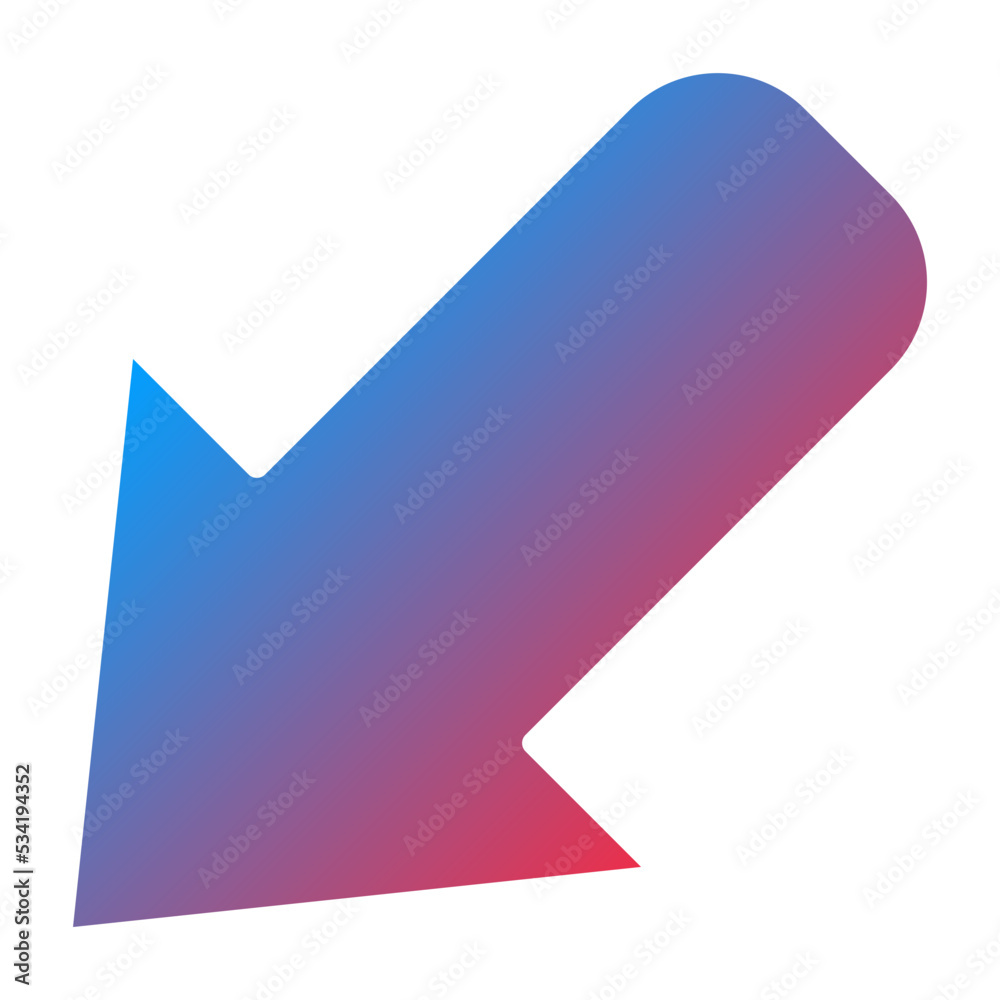 Down Left Icon Style Down Left Icon Style