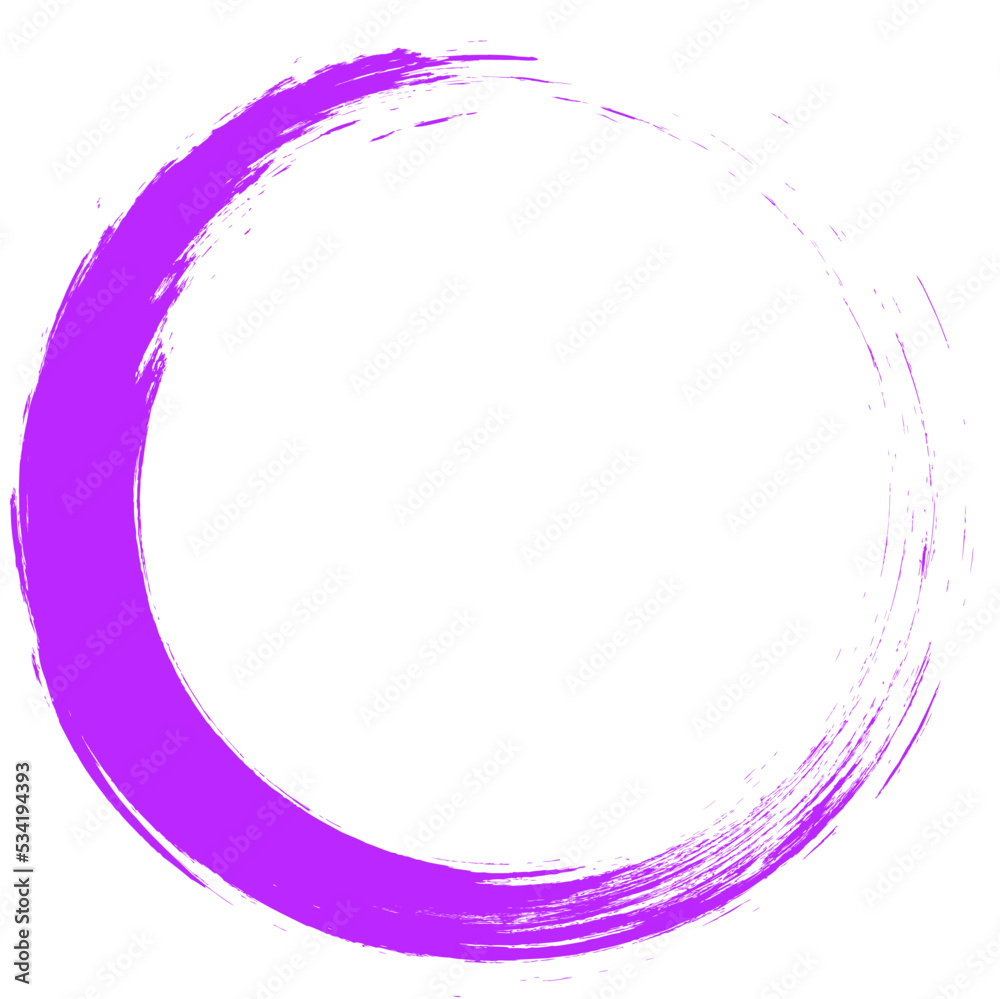 Violet circle brush stroke vector isolated on white background. Violet enso zen circle brush stroke. For stamp, seal, ink and paintbrush design template. Grunge hand drawn circle shape, vector Violet circle brush stroke vector isolated on white background. Violet enso zen circle brush stroke. For stamp, seal, ink and paintbrush design template. Grunge hand drawn circle shape, vector