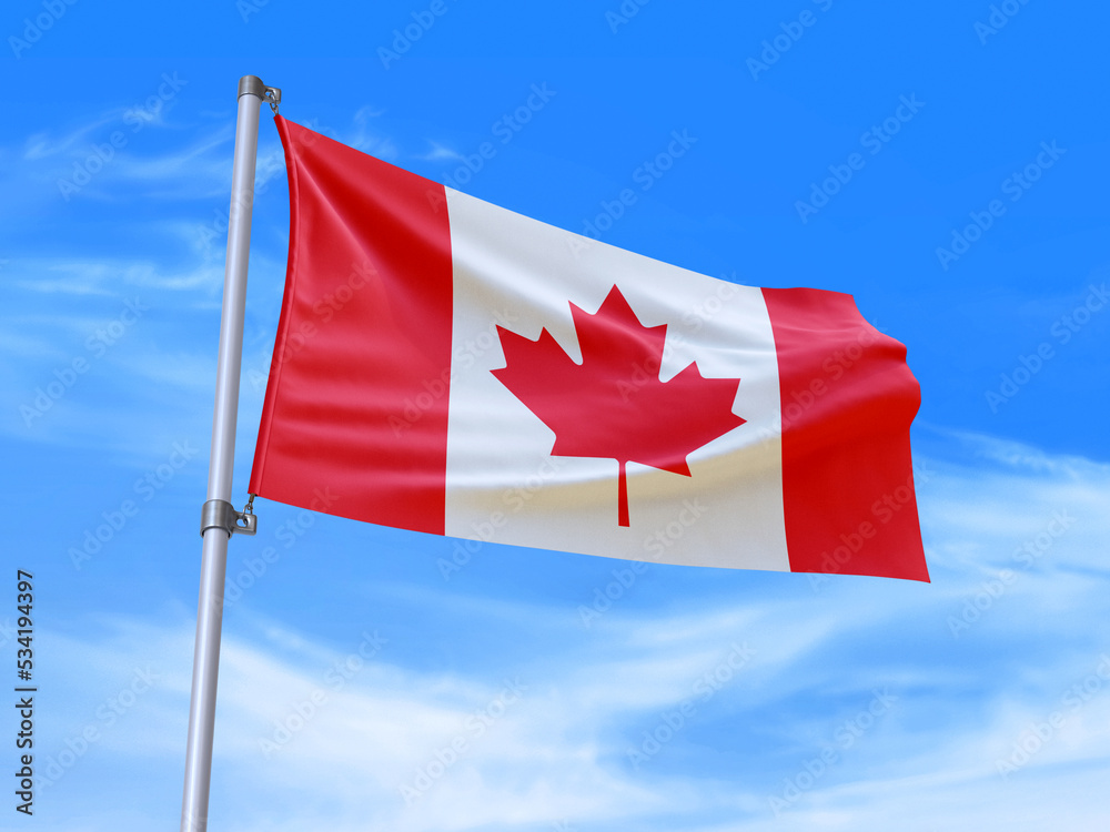 Canada flag waving in the wind Canada flag waving in the wind