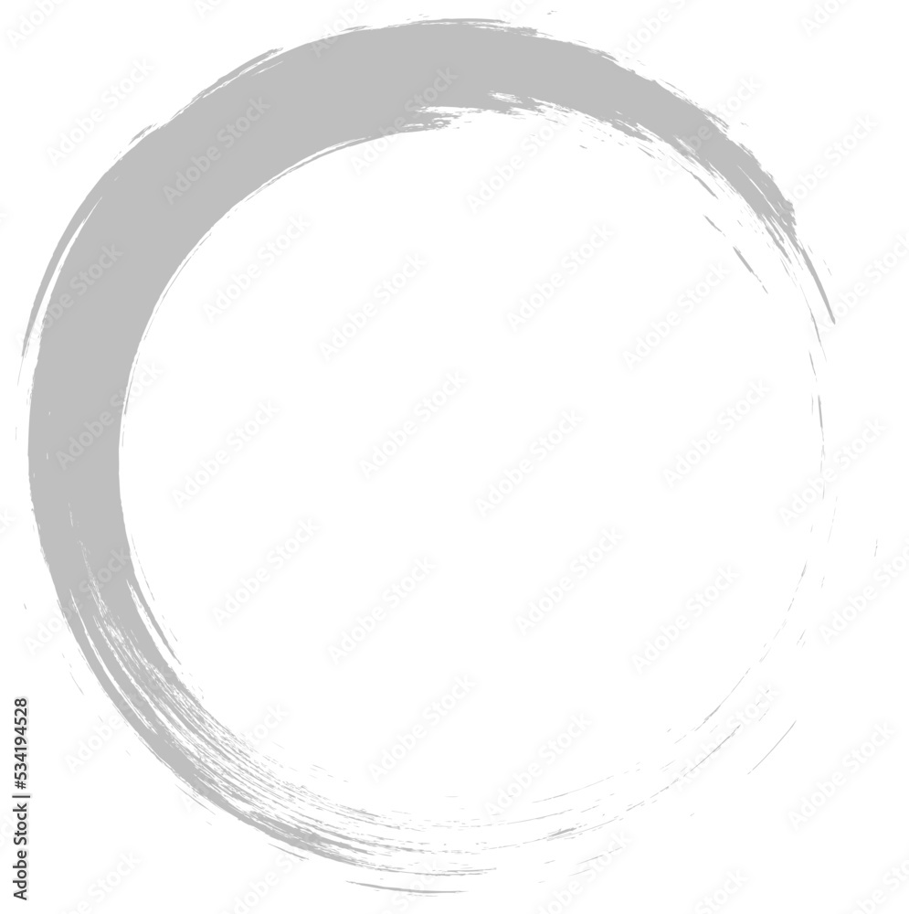 Grey circle brush stroke vector isolated on white background. Gray enso zen circle brush stroke. For stamp, seal, ink and paintbrush design template. Grunge hand drawn circle shape, vector Grey circle brush stroke vector isolated on white background. Gray enso zen circle brush stroke. For stamp, seal, ink and paintbrush design template. Grunge hand drawn circle shape, vector