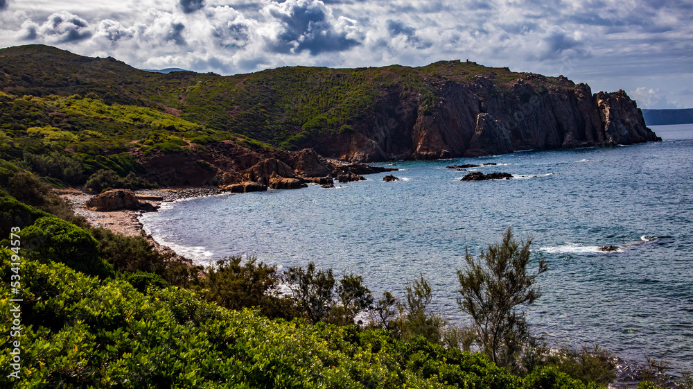 Fototapeta premium view of the coast of the sea