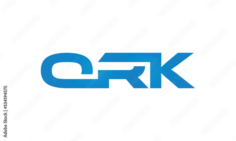 ORK monogram linked letters, creative typography logo icon ORK monogram linked letters, creative typography logo icon