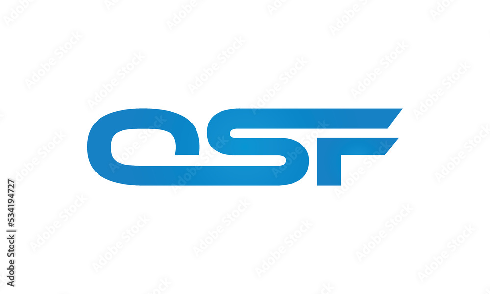 OSF monogram linked letters, creative typography logo icon OSF monogram linked letters, creative typography logo icon