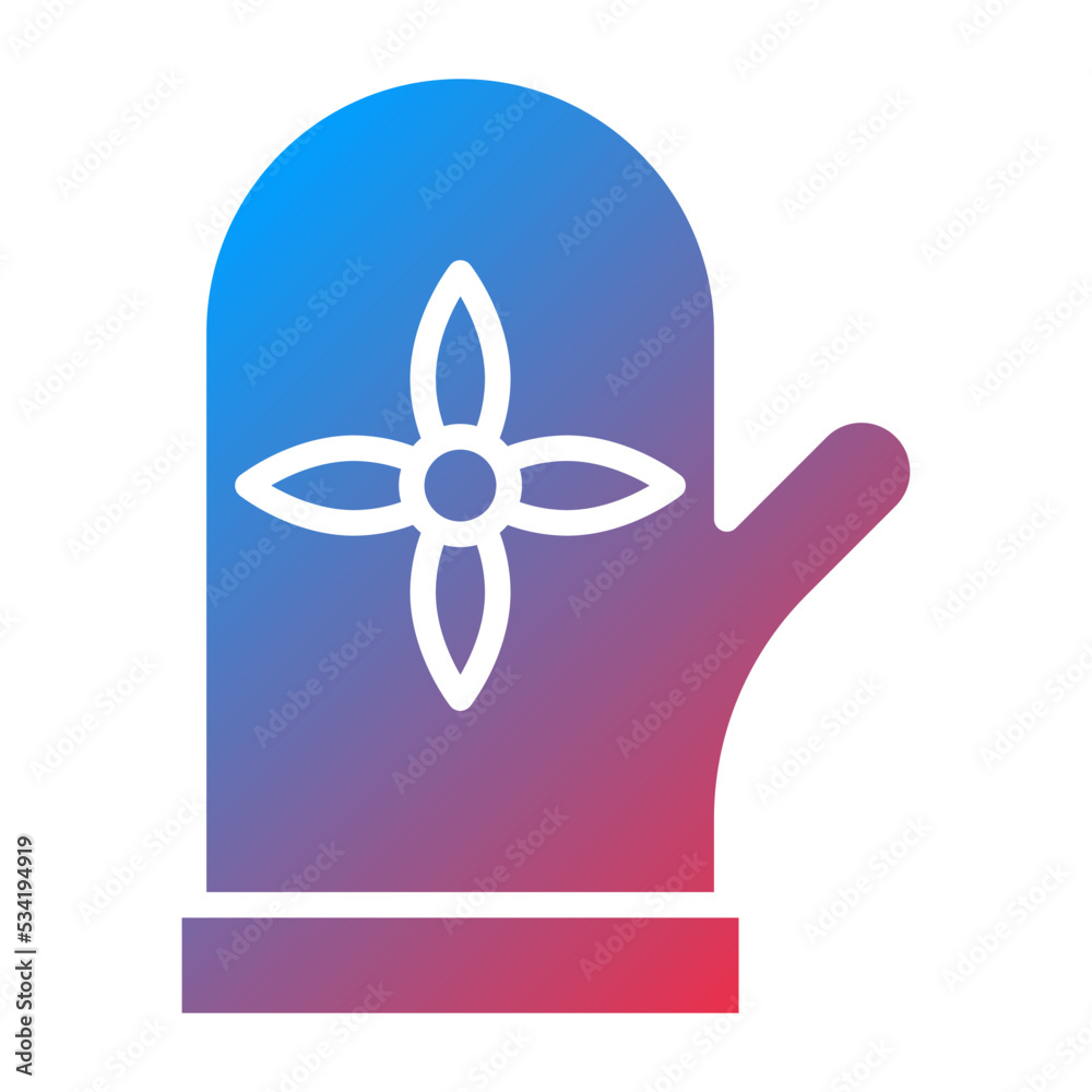 Oven Mittens Icon Style Oven Mittens Icon Style