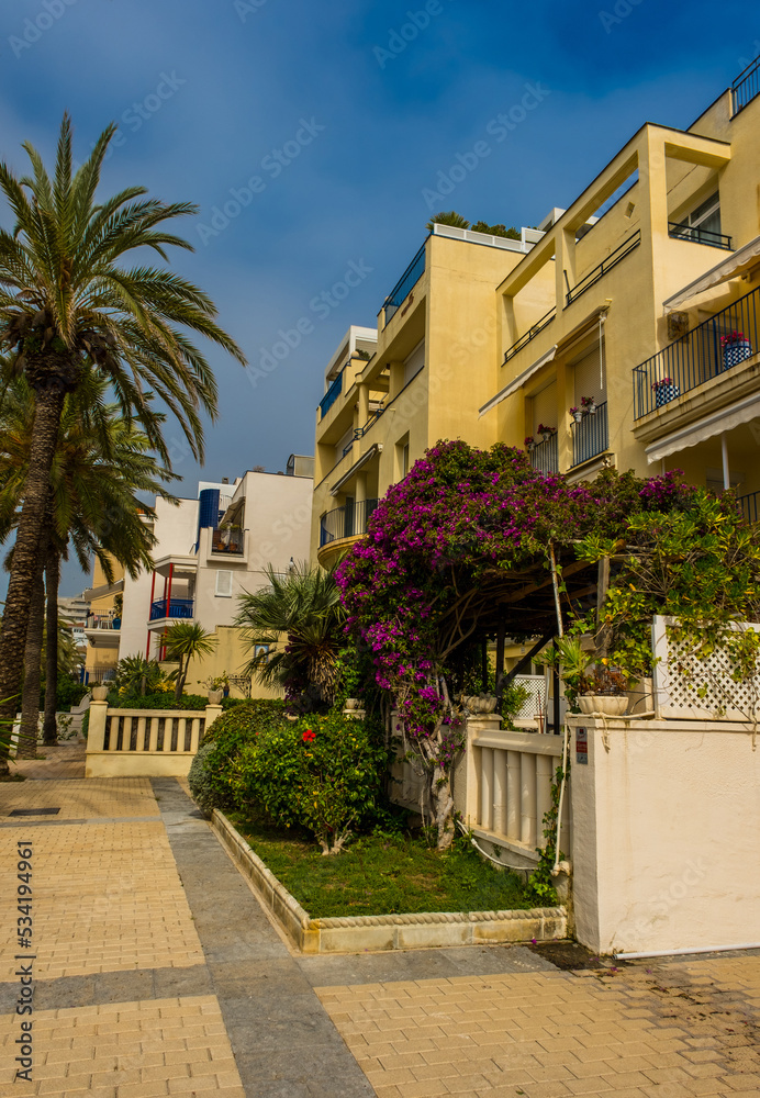 Fototapeta premium View of the embankment, Sitges
