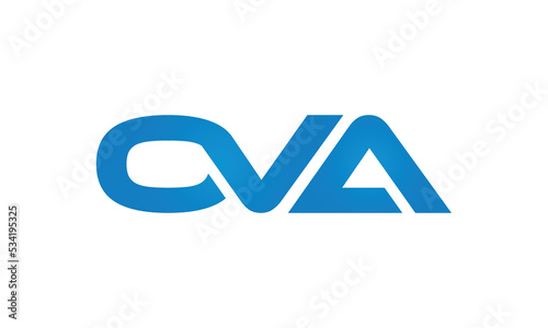OVA monogram linked letters, creative typography logo icon