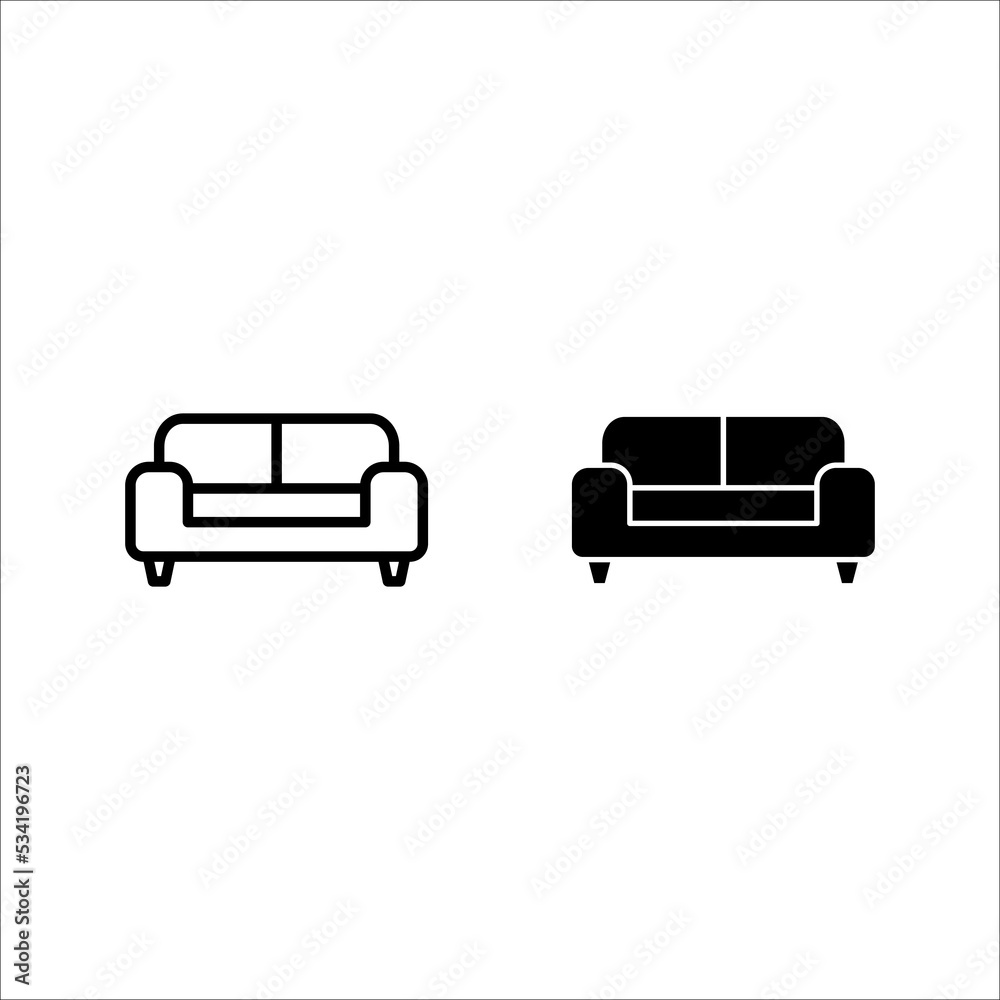 Sofa icon set. sofa icon illustration Sofa icon set. sofa icon illustration