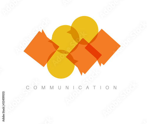 Billede på lærred Vector abstract Communication concept illustration