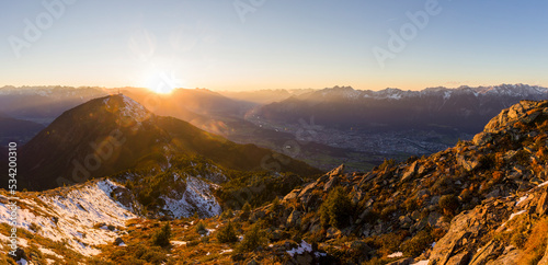 Sonnenuntergang Innsbruck Patscherkofel