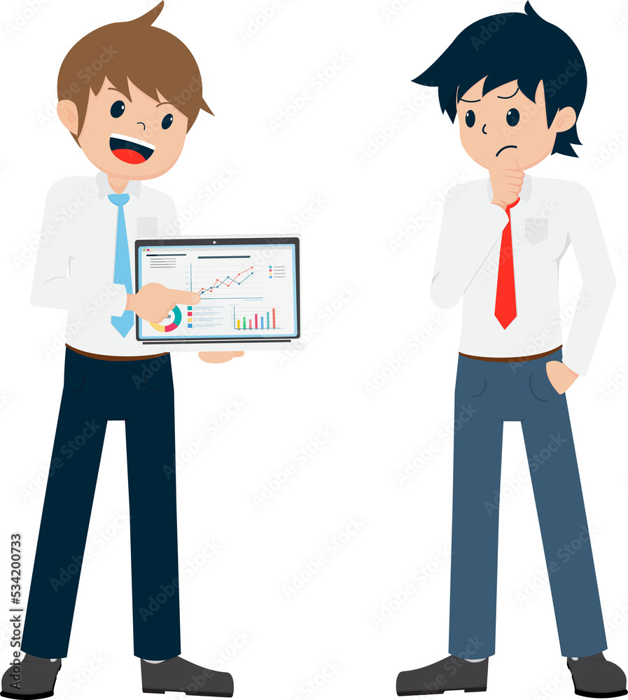 Salary Man 01 are Listen to the Presentation of Colleagues But have Different Opinions