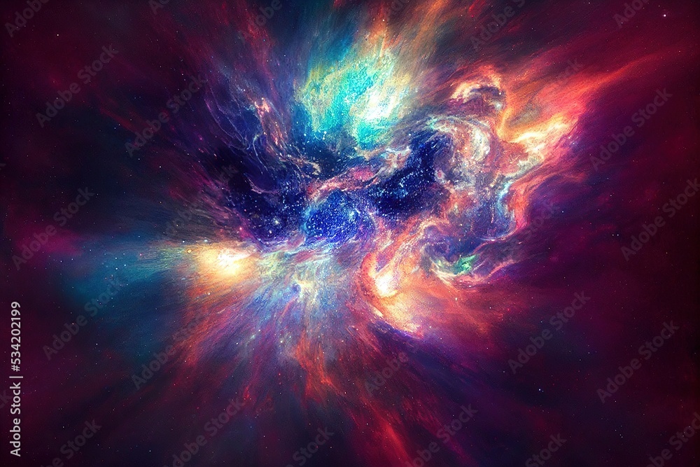 Nebula explosion. concept art.