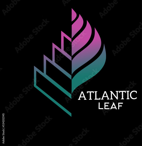 vector design logo atlantic leaf