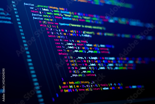 Software developer doing error coding with javascript. While and switch case codes