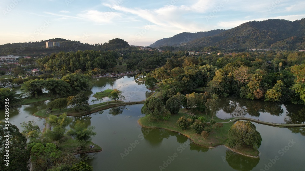 Taiping, Malaysia - September 24, 2022: The Landmark Buildings and Tourist Attractions of Taiping