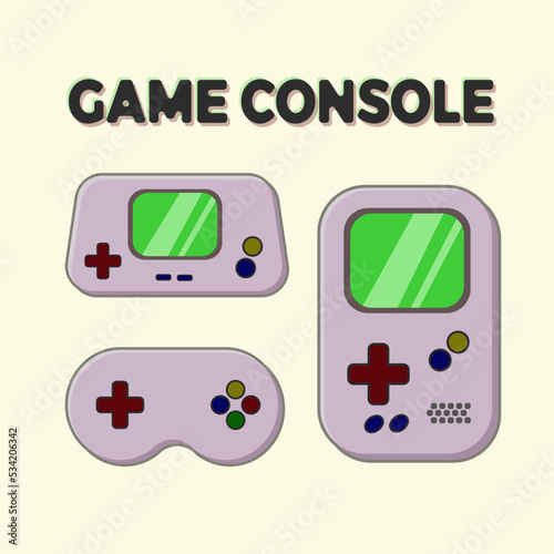 Gameboy retro classic video game, clip art vector.