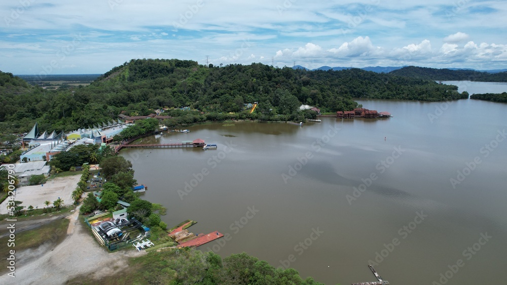 Taiping, Malaysia - September 24, 2022: The Bukit Merah Laketown Resort