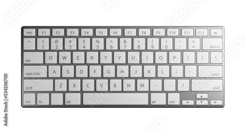 computer keyboard isolated on white