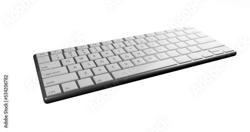 computer keyboard isolated on white