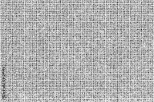 Black Halftone Texture On White Background. Modern Dotted Futuristic Backdrop. Fade Noise Overlay. Digitally Generated Image. Pop Art Style. Vector Illustration, Eps 10.
