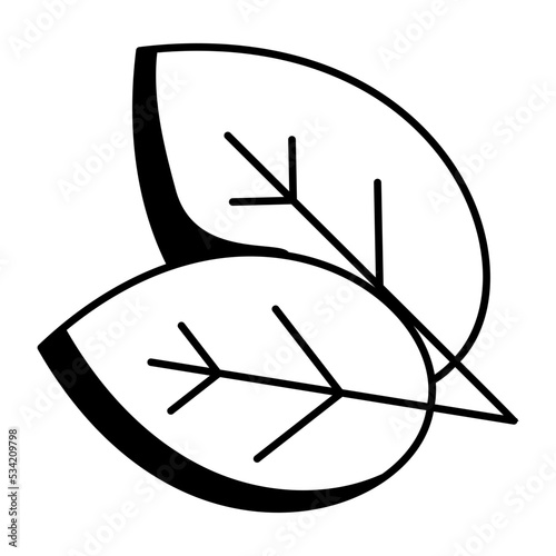 Leaf peeping Vector Icon Design, Autumn or Fall activities Symbol, Dry weather Sign, Temperate climates Elements Stock illustration, Green and Yellow Leaf Concept