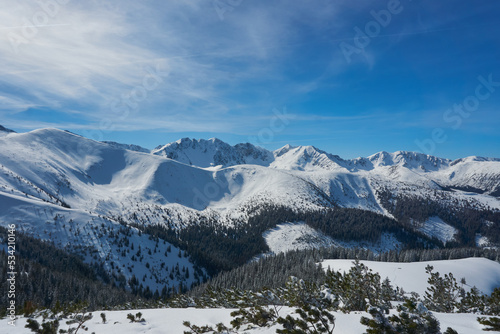 Wonderful winter landscape photography of Tatra National Park    photo
