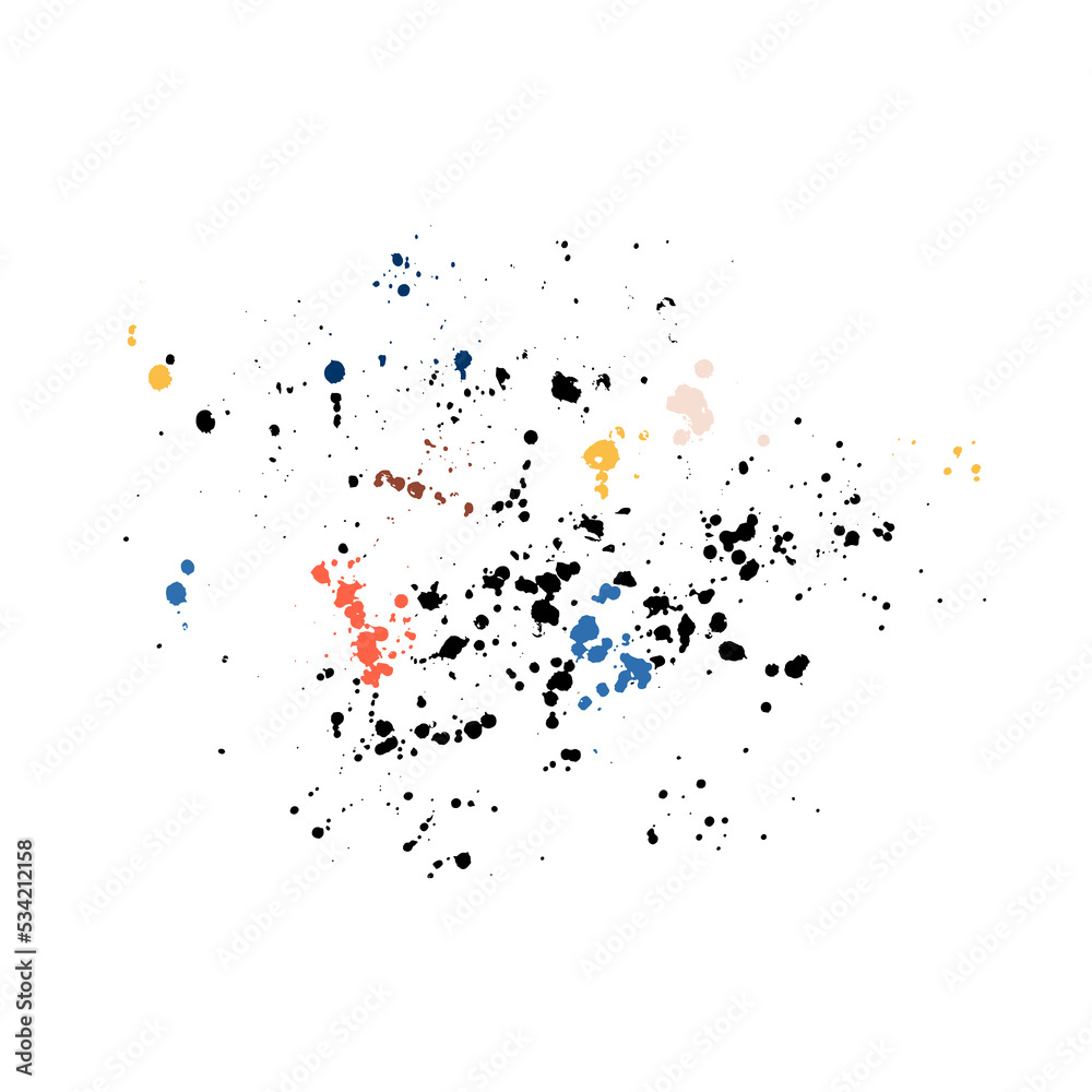 Colored  splashes of paint. Vector illustration