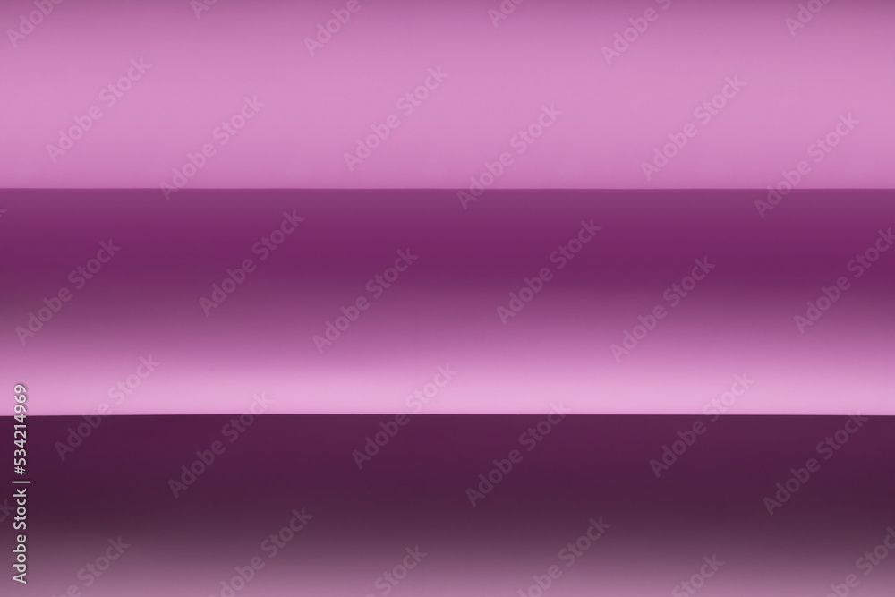 Pastel pink soft touch silicone texture with wide horizontal stripes or waves and color gradient as abstract background.