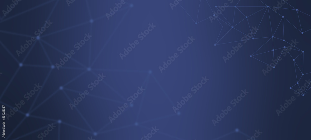Abstract dark blue gradient background with the network connection pattern