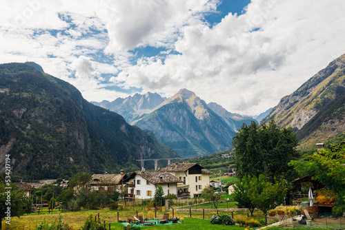 Photos Typical beautiful mountain village in Val D'Aosta, Italy