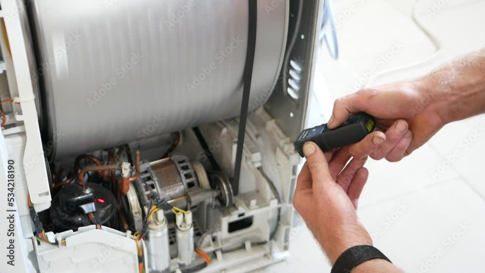 dryer repair service. testing the work of the dryer after repair dryer repair service. testing the work of the dryer after repair