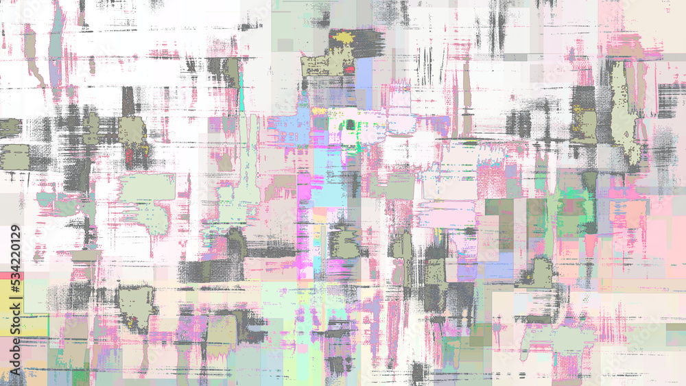 Fototapeta premium Pastel color palette brush strokes. Abstract peach and pink background. Bright artistic banner, wall art, digital texture