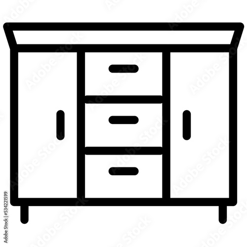 Belongings, Cupboard, Drawer, Furniture, Storage, Household, Housekeeping, cabinet, drawer, wood, interior, home, icon