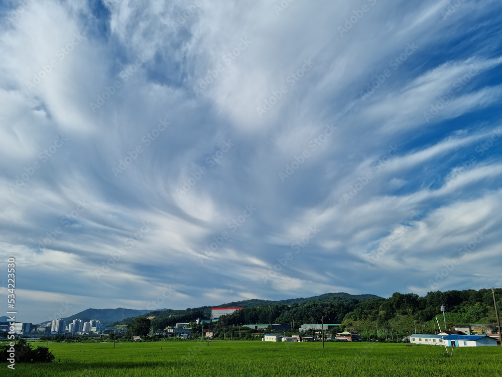 Sky and rural landscape with nice clouds.
Sky and rural landscape with nice clouds.