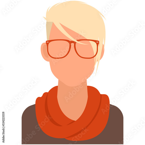 Hipster young woman avatar icon vector isolated