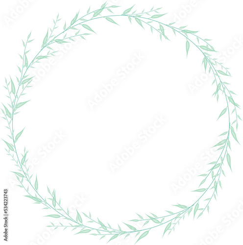 Green Leaf Wreath for Decoration
