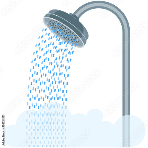 Shower head vector bathroom equipment isolated icon