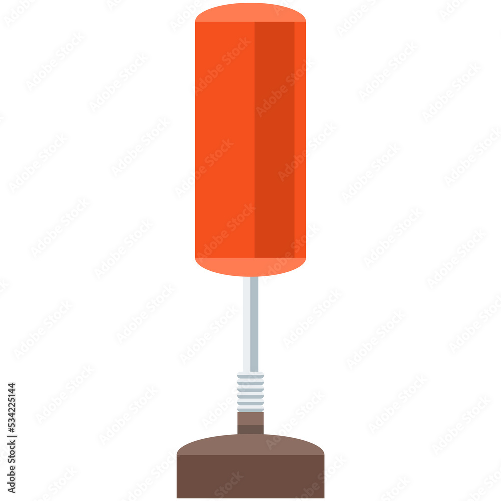 Boxing punch bag on stand isolated gym equipment icon Boxing punch bag on stand isolated gym equipment icon
