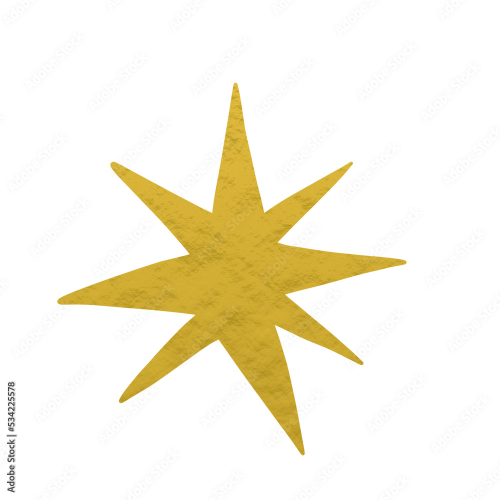 Gold Metallic Star