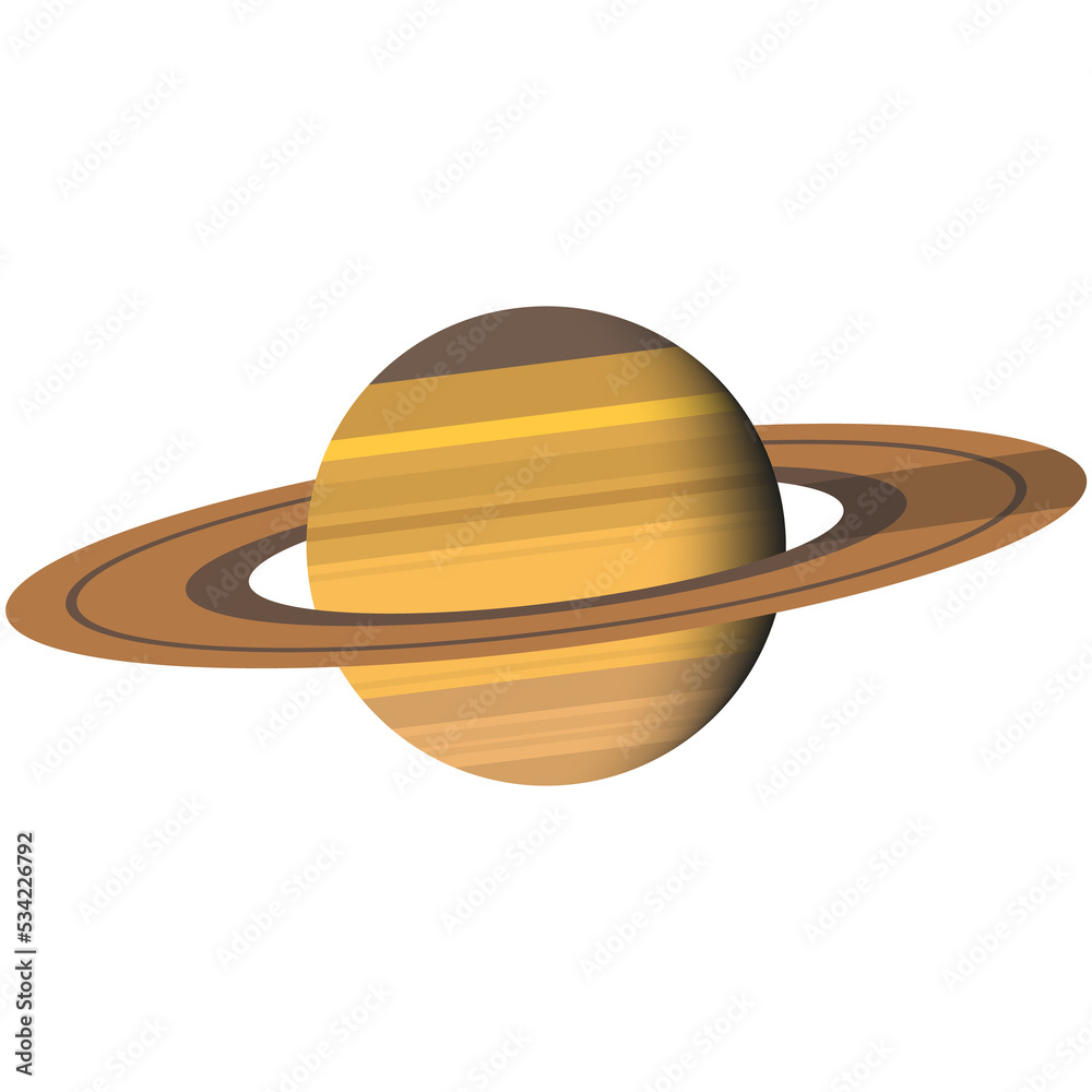 Saturn planet vector, space body with rings isolated icon Saturn planet vector, space body with rings isolated icon