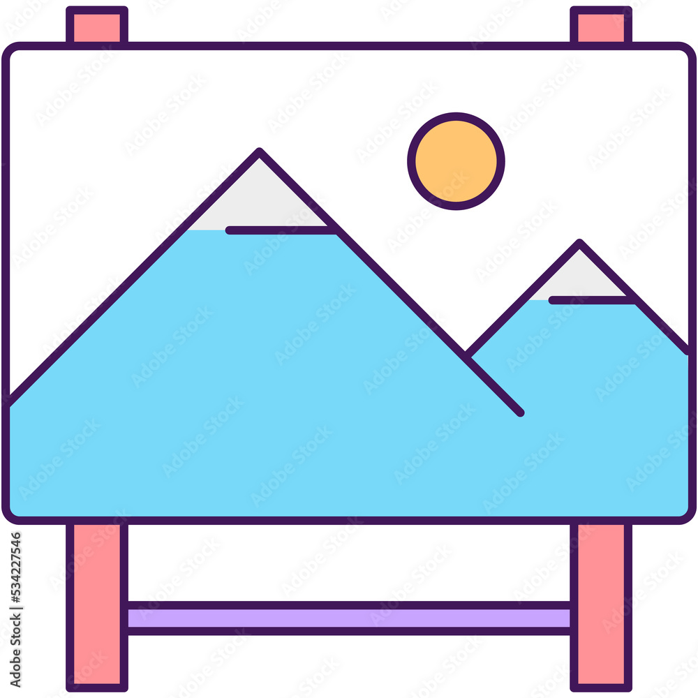 Graphic web design application vector flat icon Graphic web design application vector flat icon