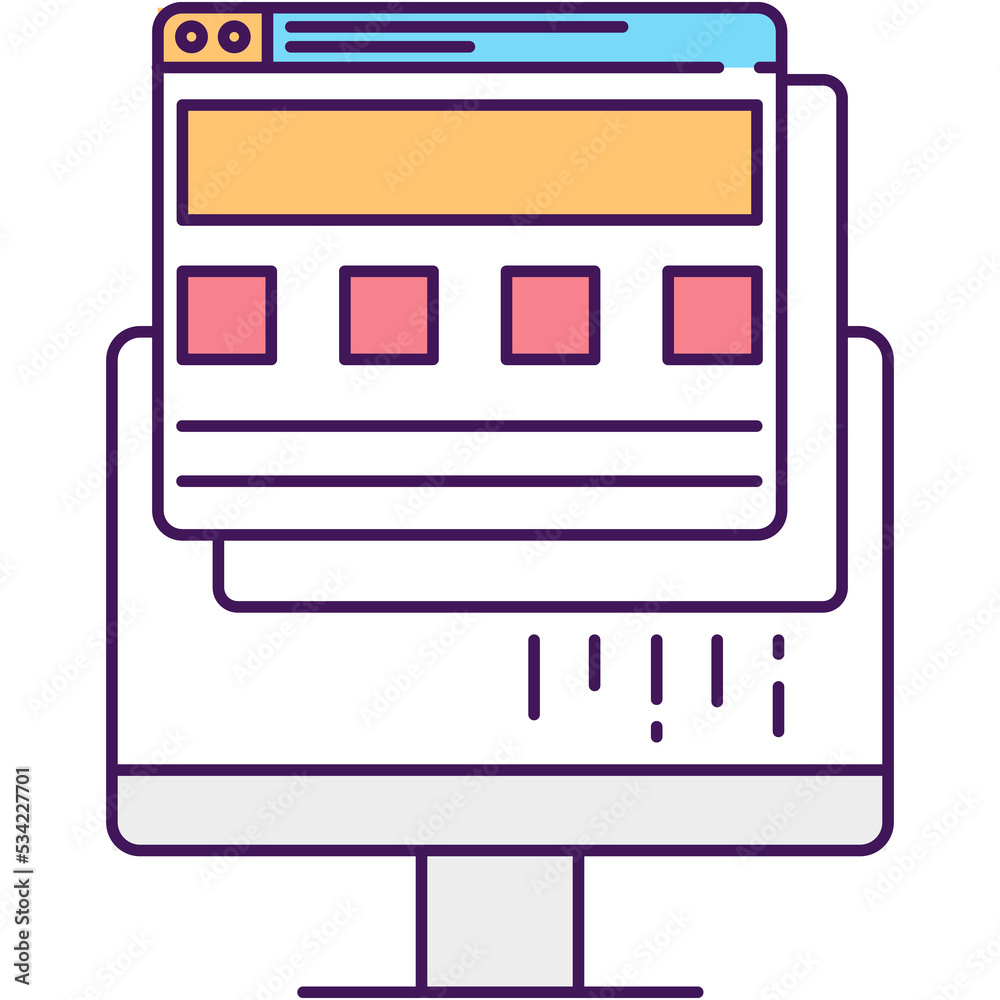 Digital marketing web service vector linear icon Digital marketing web service vector linear icon