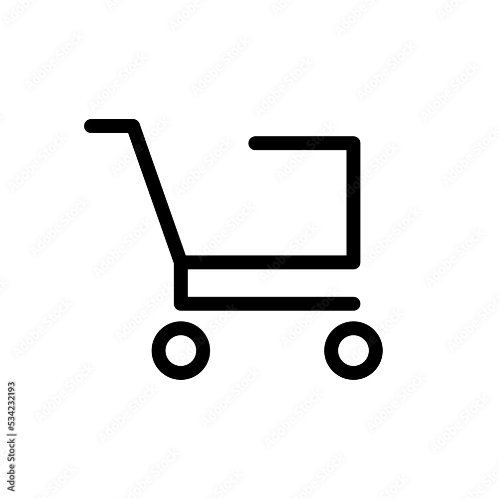 Icono de carrito de compras. Comprar en línea. Ilustración vectorial Icono de carrito de compras. Comprar en línea. Ilustración vectorial