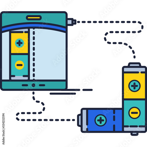Electric technology icon power and energy vector